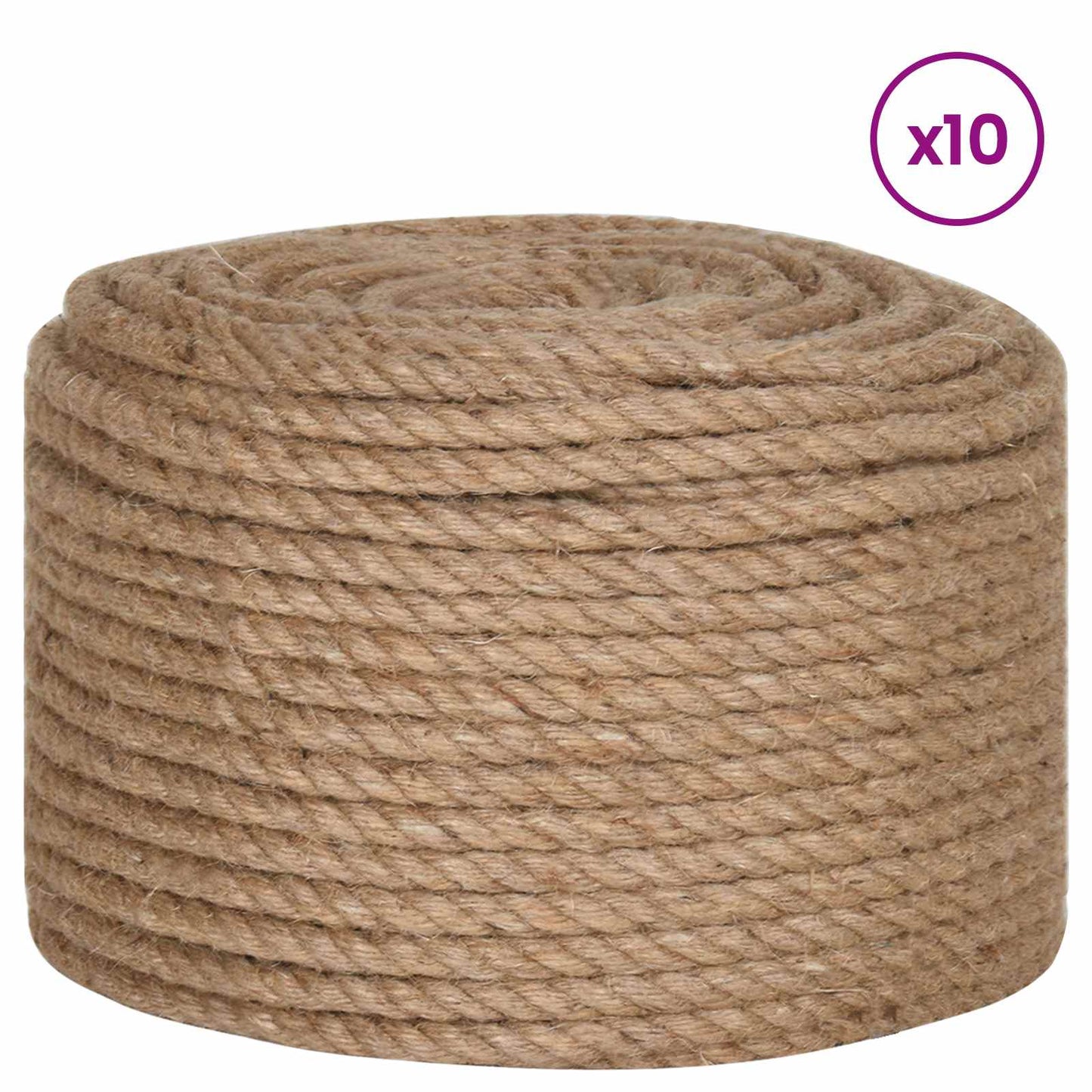 Jute Twine 10 pcs 2 mm Natural 100% Tossa jute