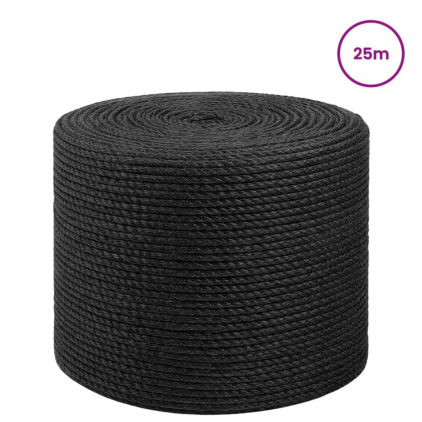 Jute Rope 8 Black 100% Tossa jute