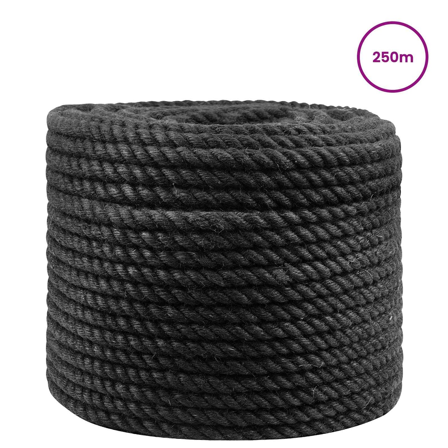 Jute Rope 10 Black 100% Tossa jute