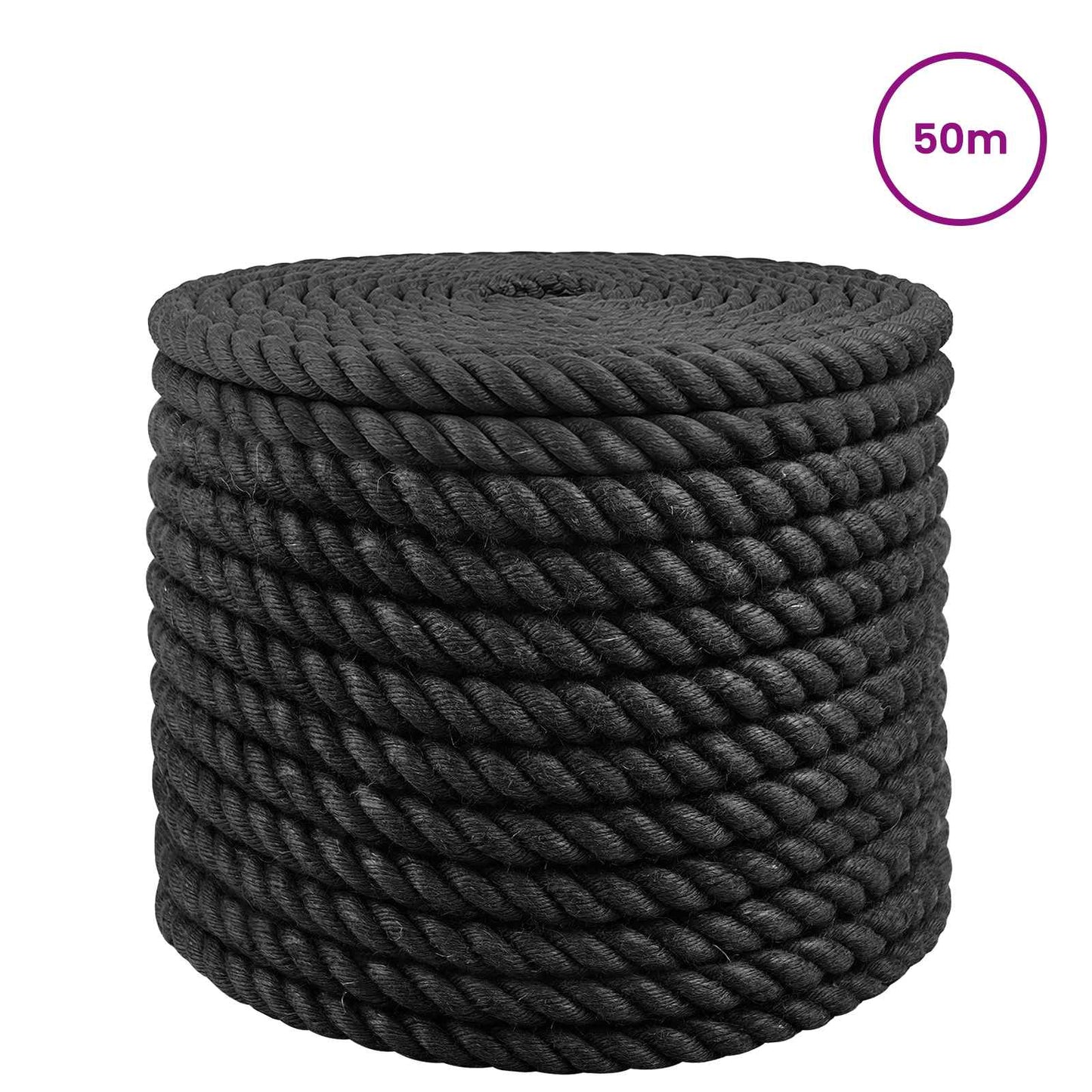 Jute Rope 20 mm Black 100% Tossa jute