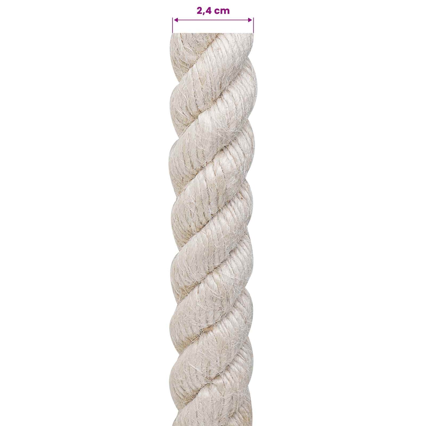 Jute Rope 24 White 100% Tossa jute