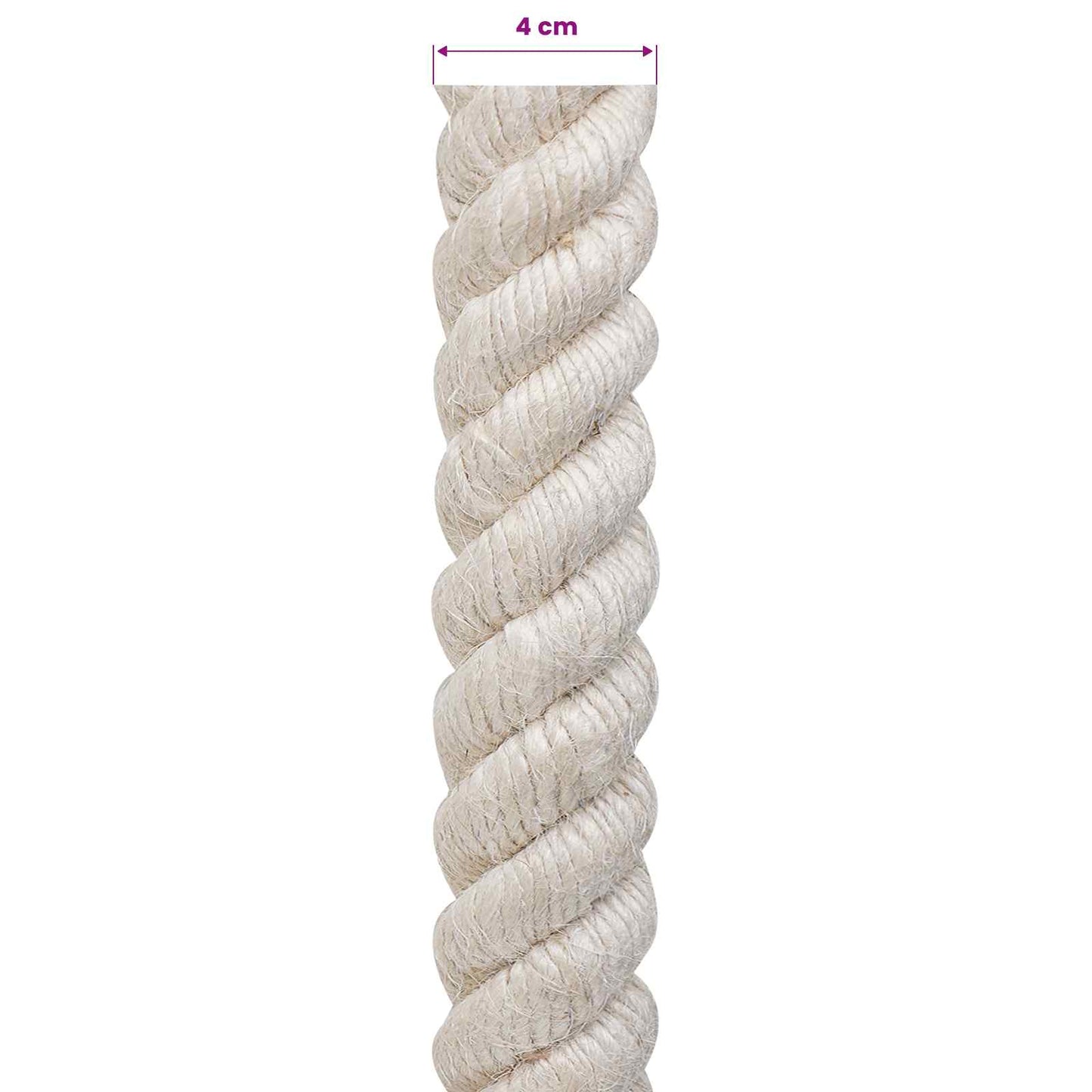 Jute Rope 40 White 100% Tossa jute