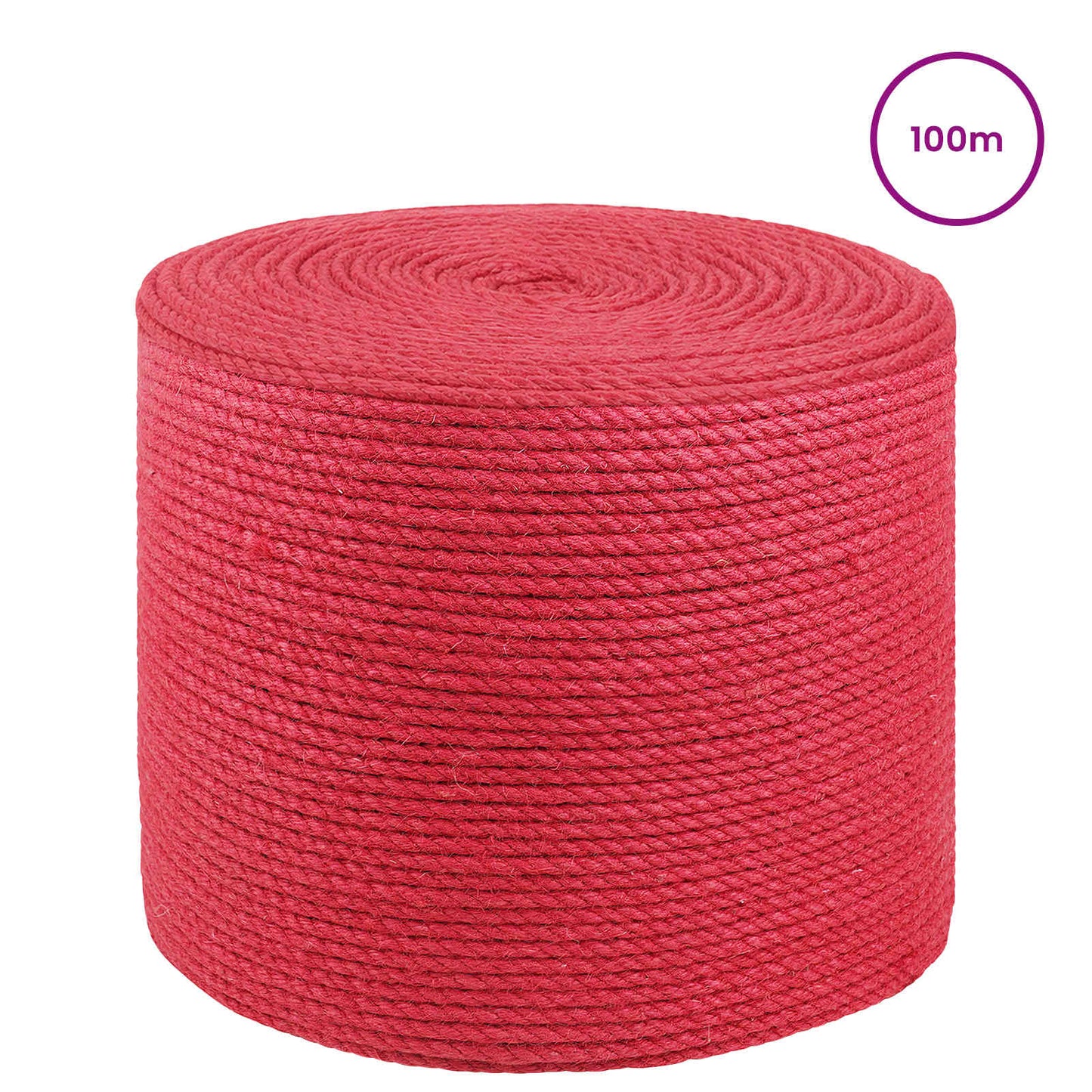 Jute Rope 6 mm Red 100% Tossa jute