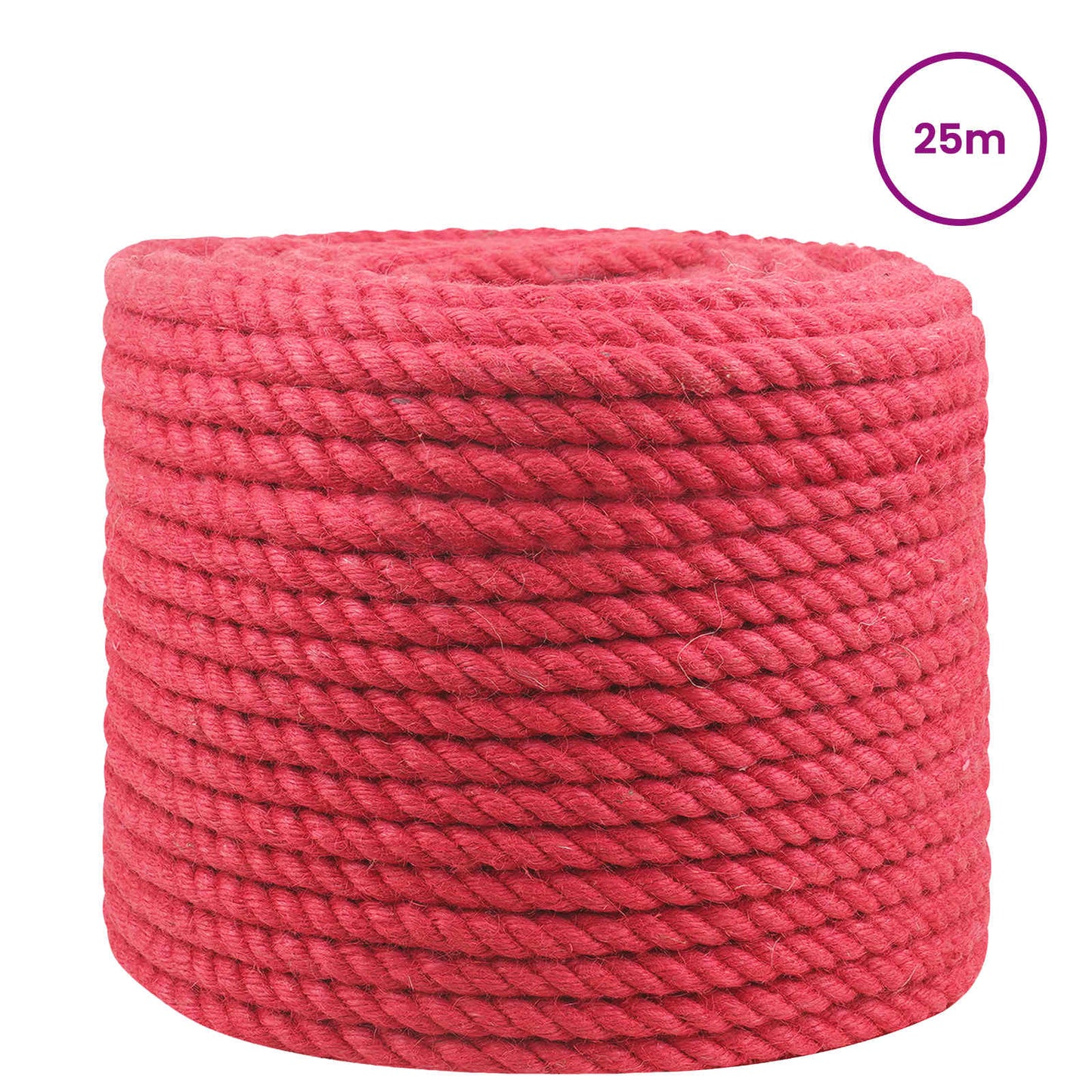 Jute Rope 10 mm Red 100% Tossa jute