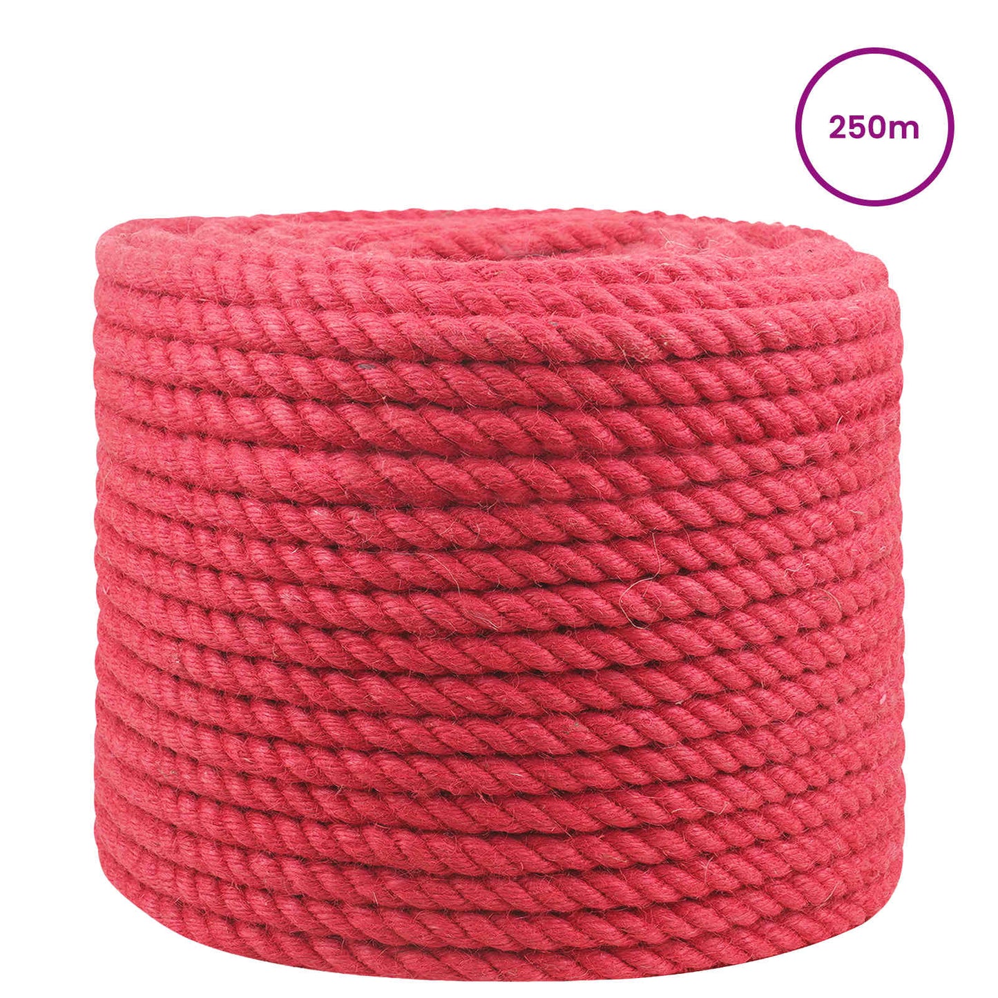 Jute Rope 10 mm Red 100% Tossa jute