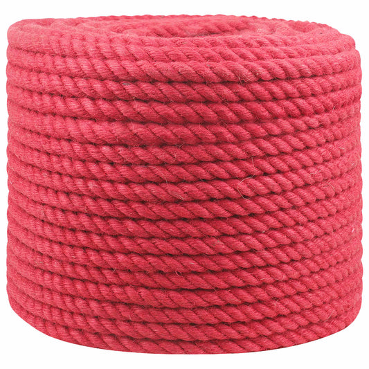 Jute Rope 12 mm Red 100% Tossa jute