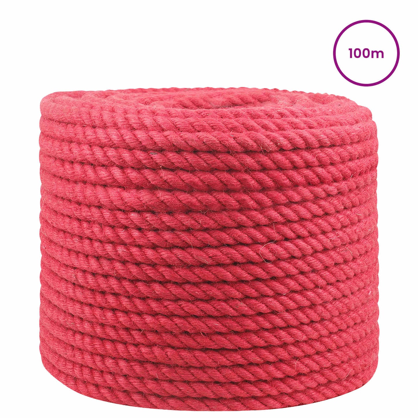 Jute Rope 14 mm Red 100% Tossa jute