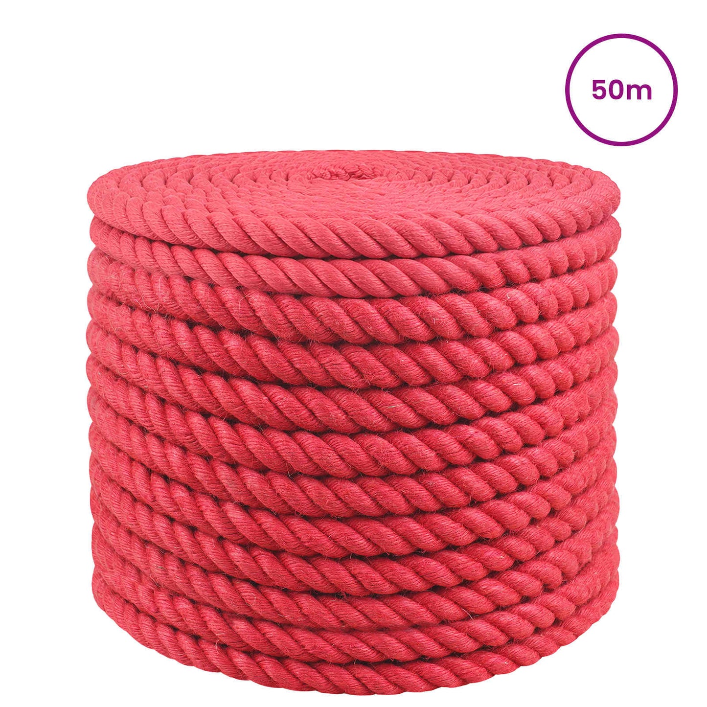 Jute Rope 16 mm Red 100% Tossa jute