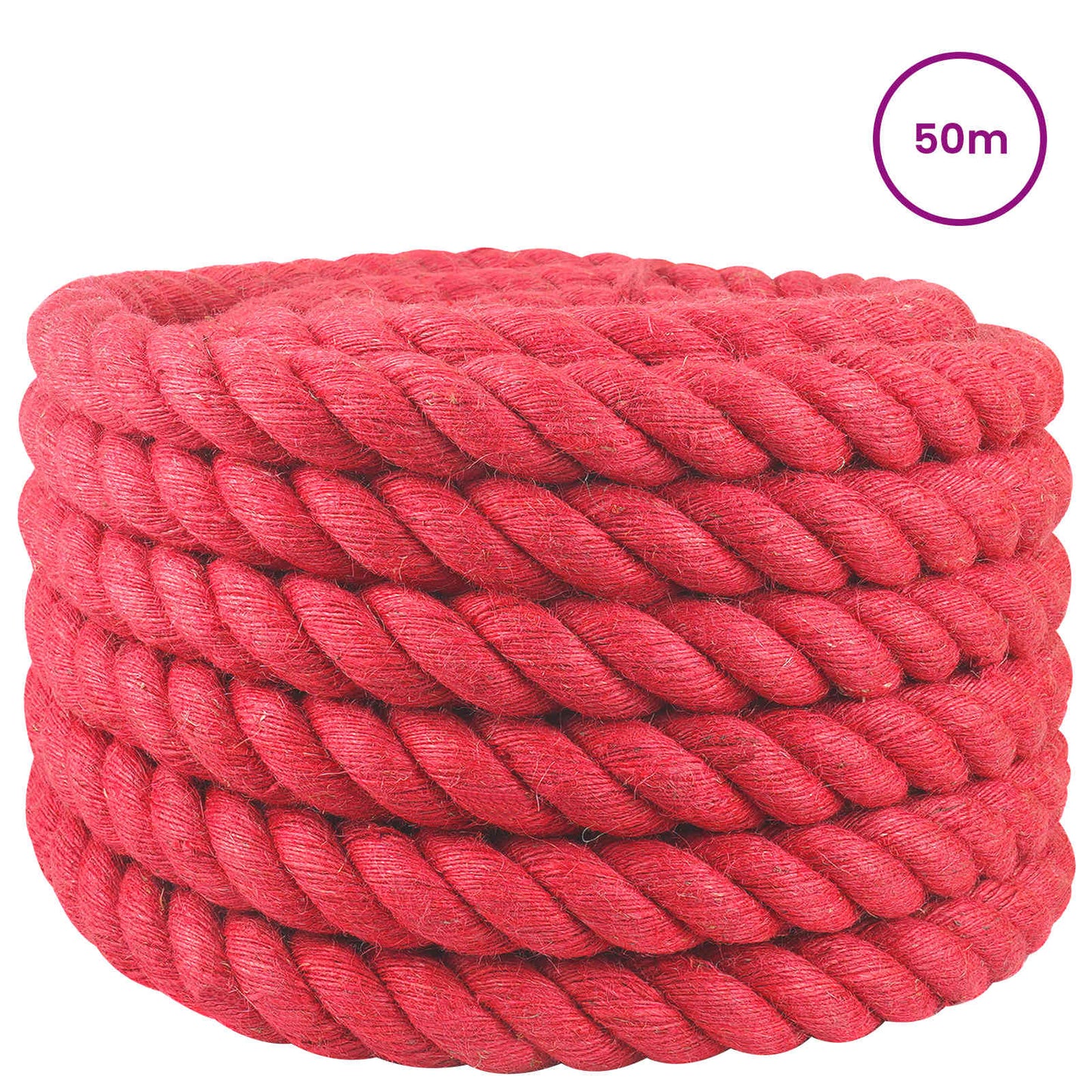 Jute Rope 30 mm Red 100% Tossa jute