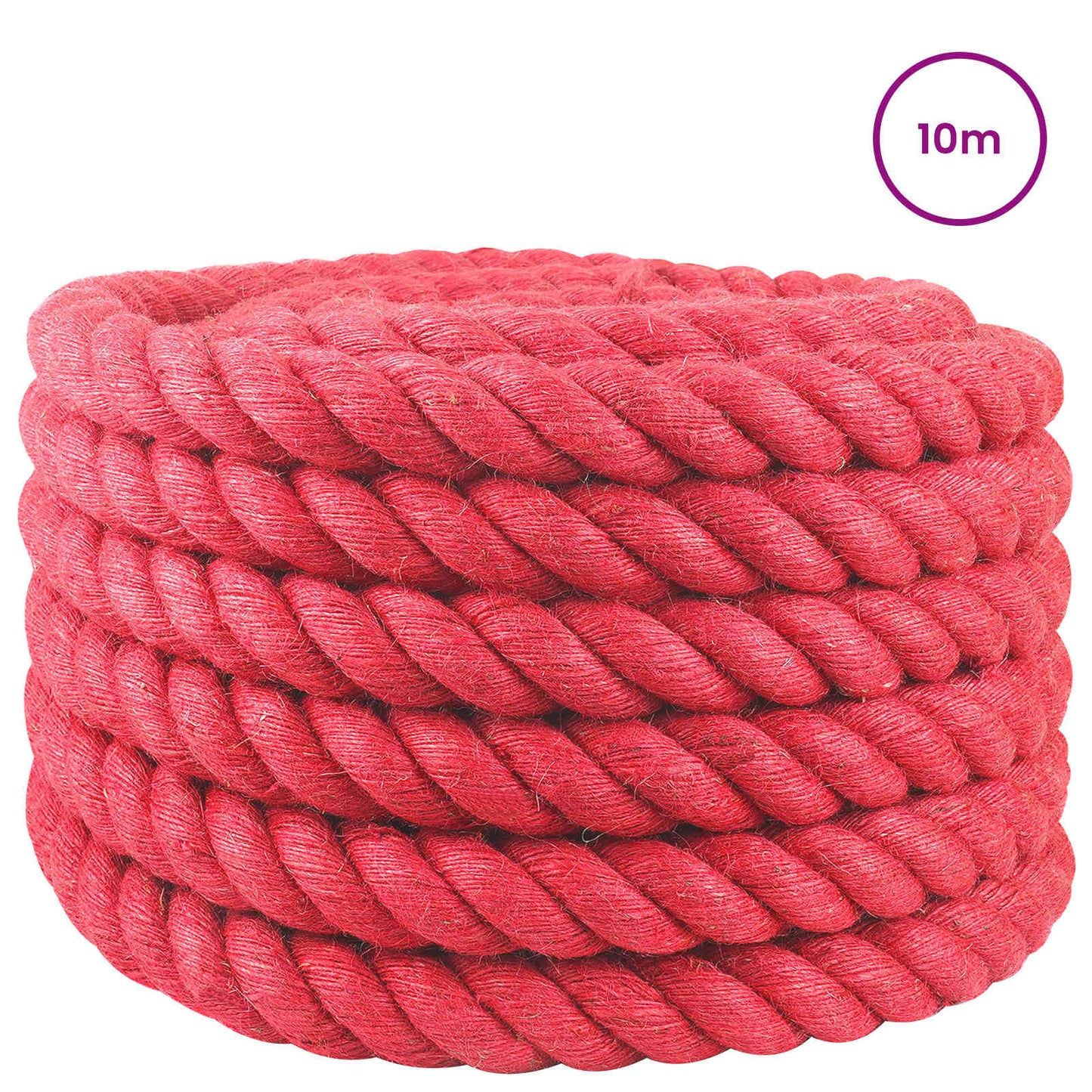 Jute Rope 40 mm Red 100% Tossa jute
