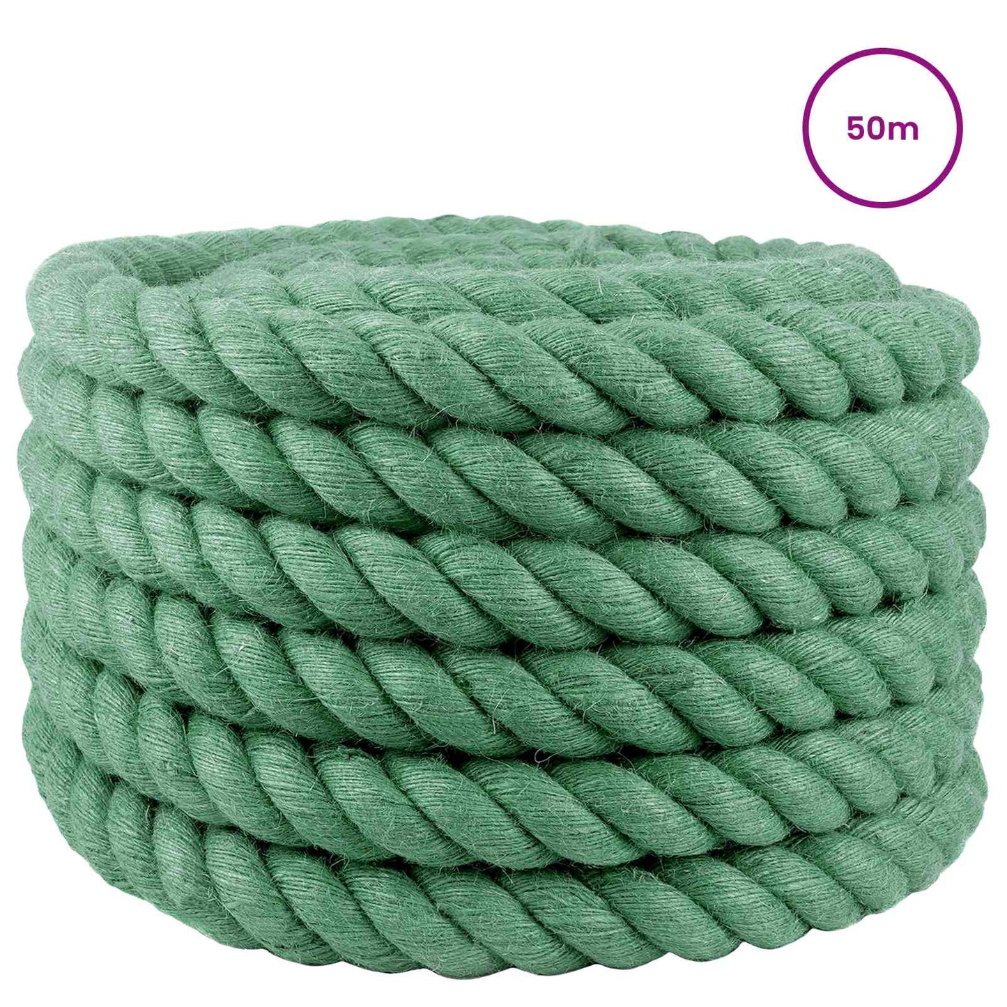 Jute Rope 30 mm Green 100% Tossa jute