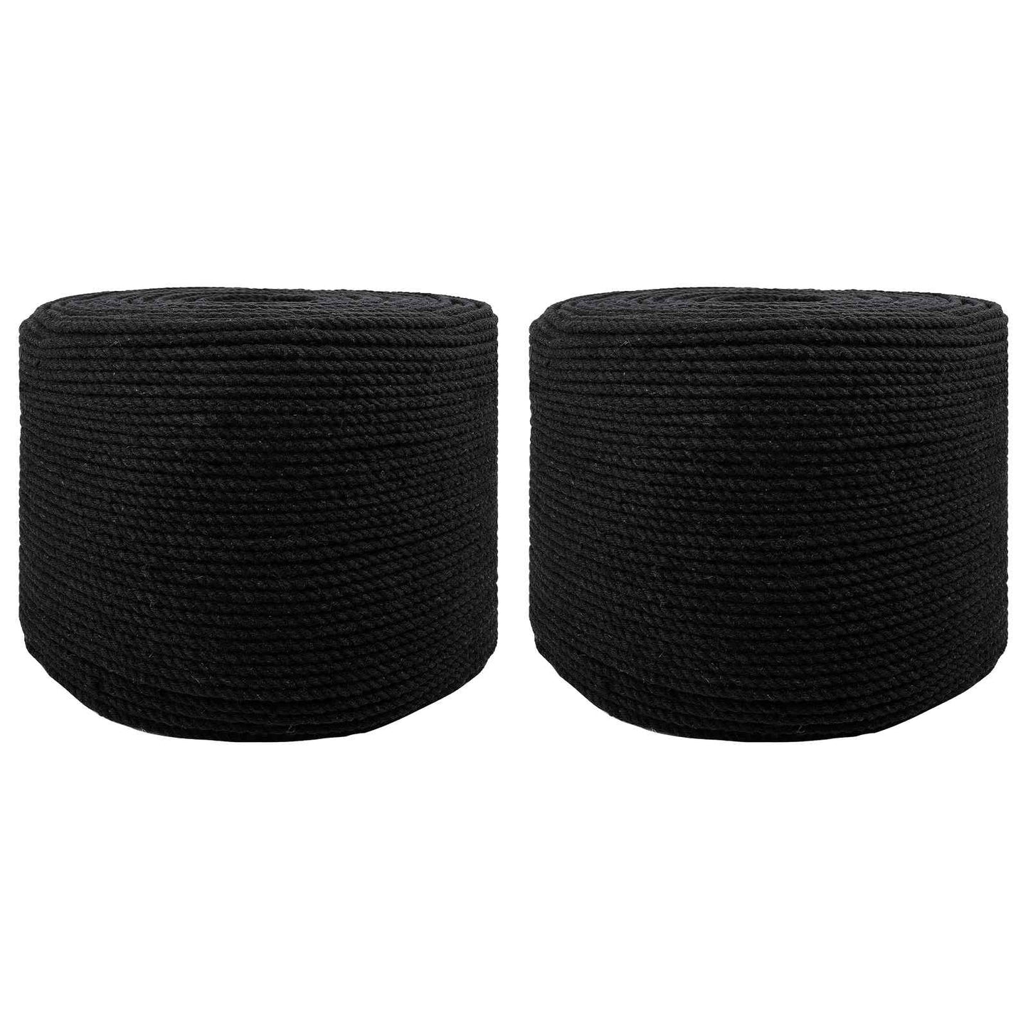 Cotton Twine 2 pcs 2 mm 100 m Black 100% Cotton
