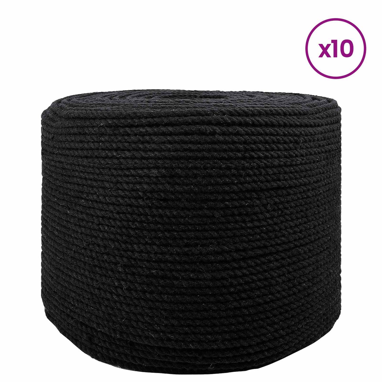 Rope 10 pcs Black Cotton