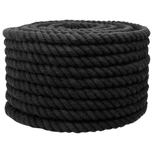 Cotton Rope 20 mm 100 m Black 100% Cotton