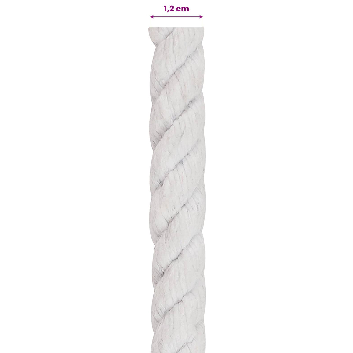 Cotton Rope 12 mm 25 m White 100% Cotton