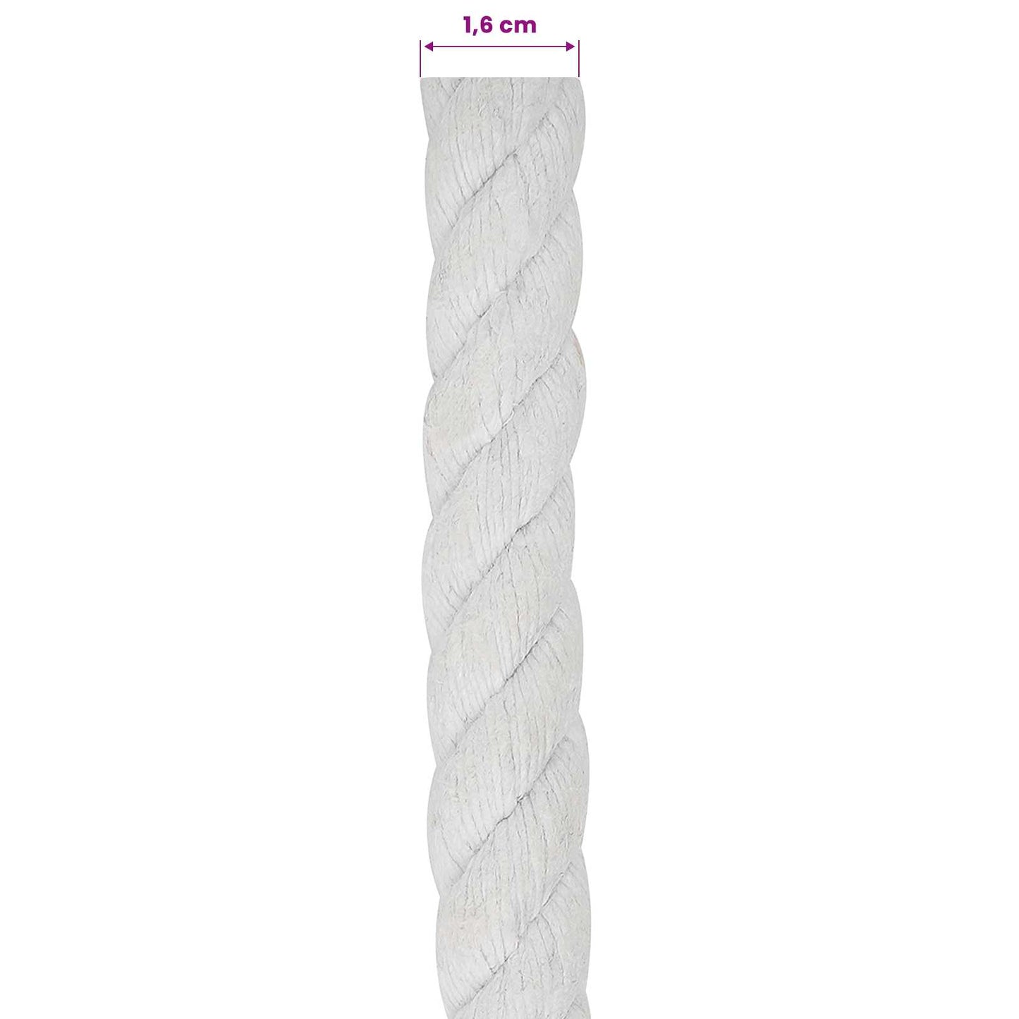 Cotton Rope 16 mm 25 m White 100% Cotton