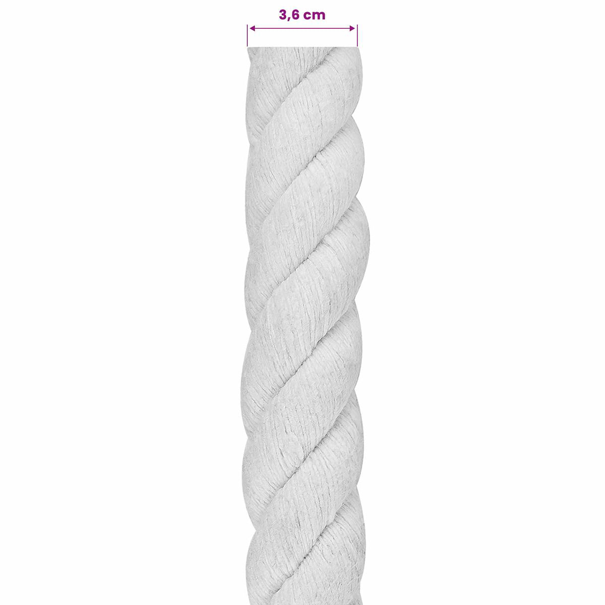 Cotton Rope 36 mm 5 m White 100% Cotton