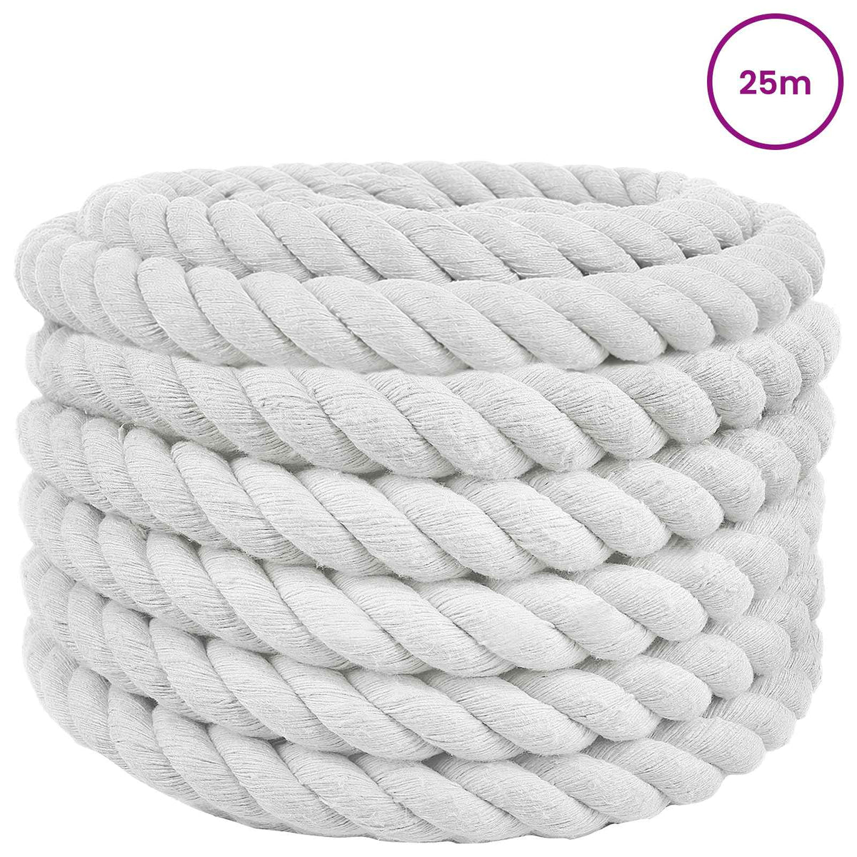 Cotton Rope 36 mm 25 m White 100% Cotton