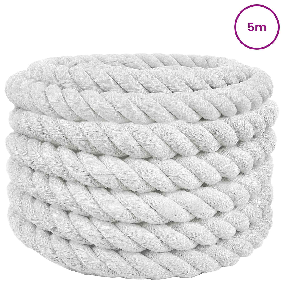 Cotton Rope 50 mm 5 m White 100% Cotton