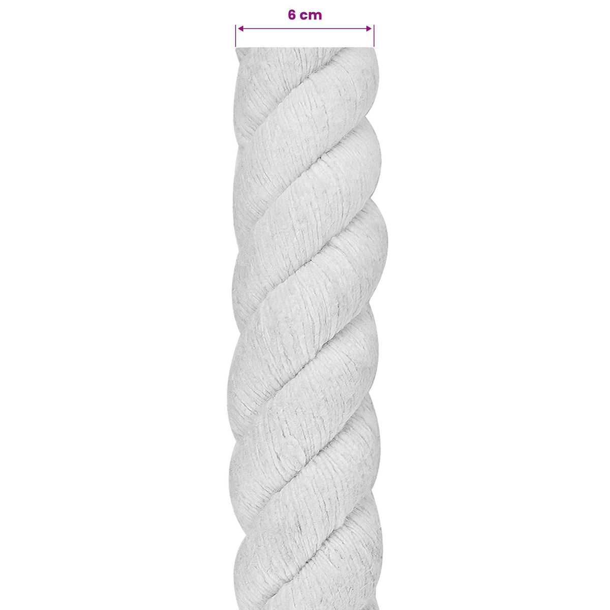 Cotton Rope 60 mm 5 m White 100% Cotton