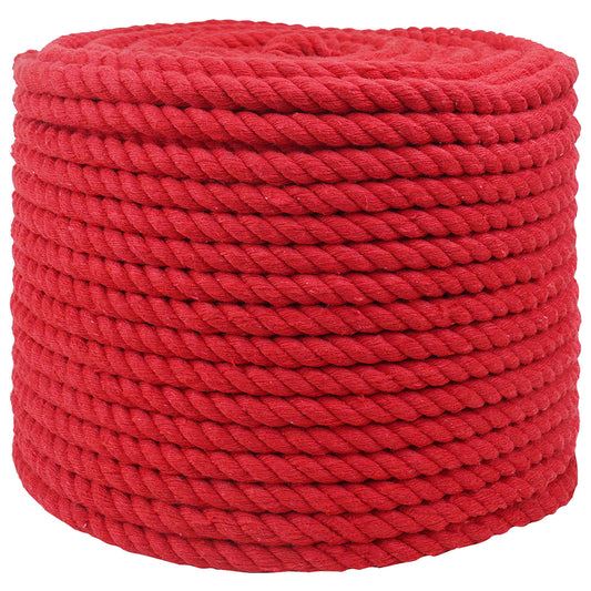 Cotton Rope 14 mm 50 m Red 100% Cotton