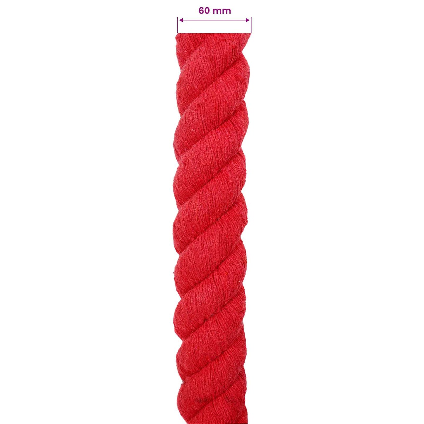 Rope Red 6 x 6 x 1000 cm Cotton