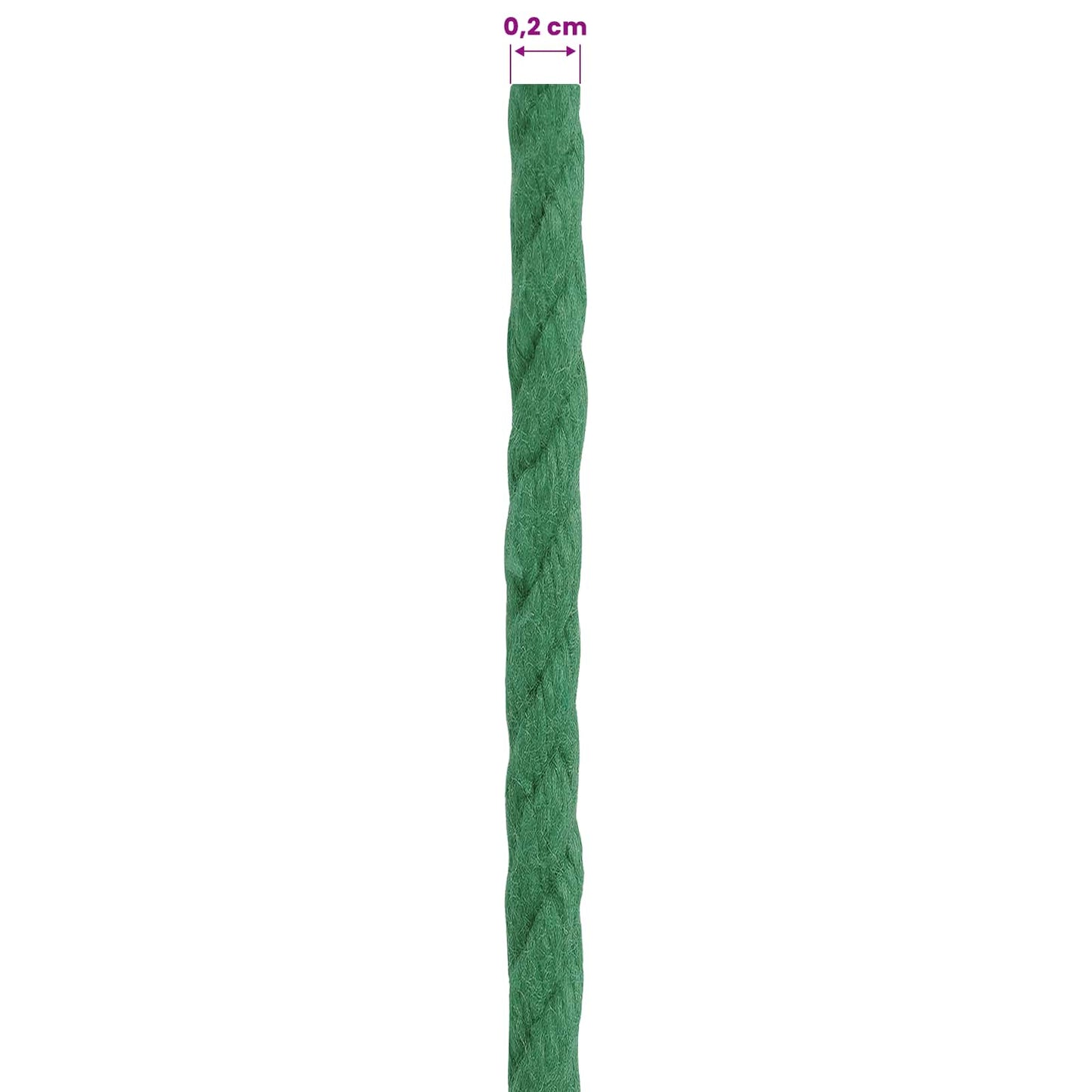 Cotton Twine 2 pcs 2 mm 100 m Green 100% Cotton