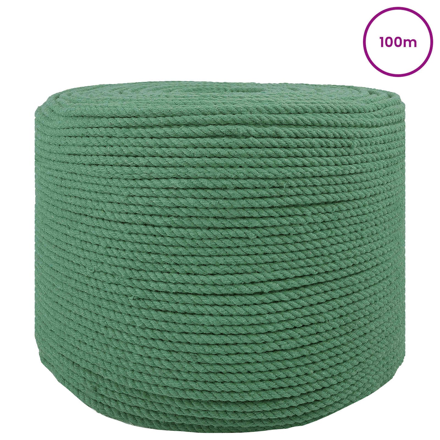 Cotton Twine 2 pcs 2 mm 100 m Green 100% Cotton