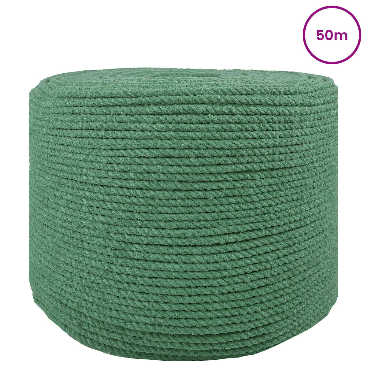 Cotton Rope 8 mm 50 m Green 100% Cotton