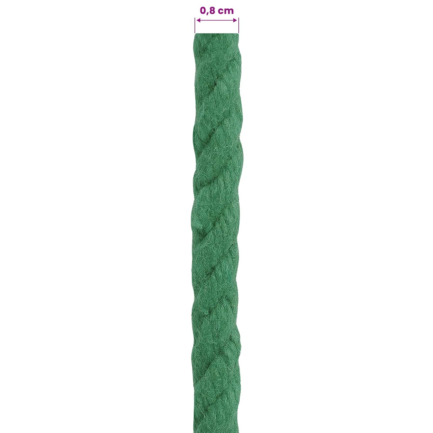 Cotton Rope 8 mm 100 m Green 100% Cotton