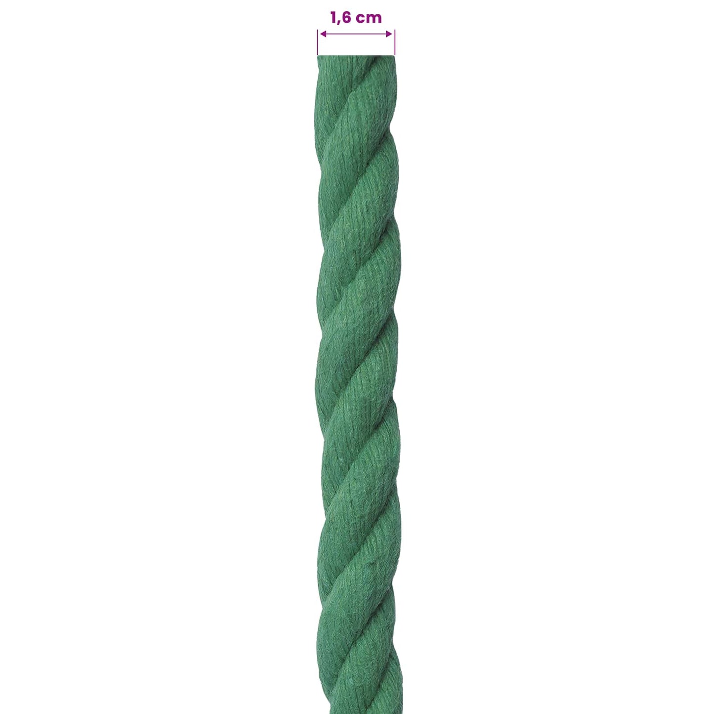 Rope Green 1.6 x 1.6 x 2500 cm Cotton