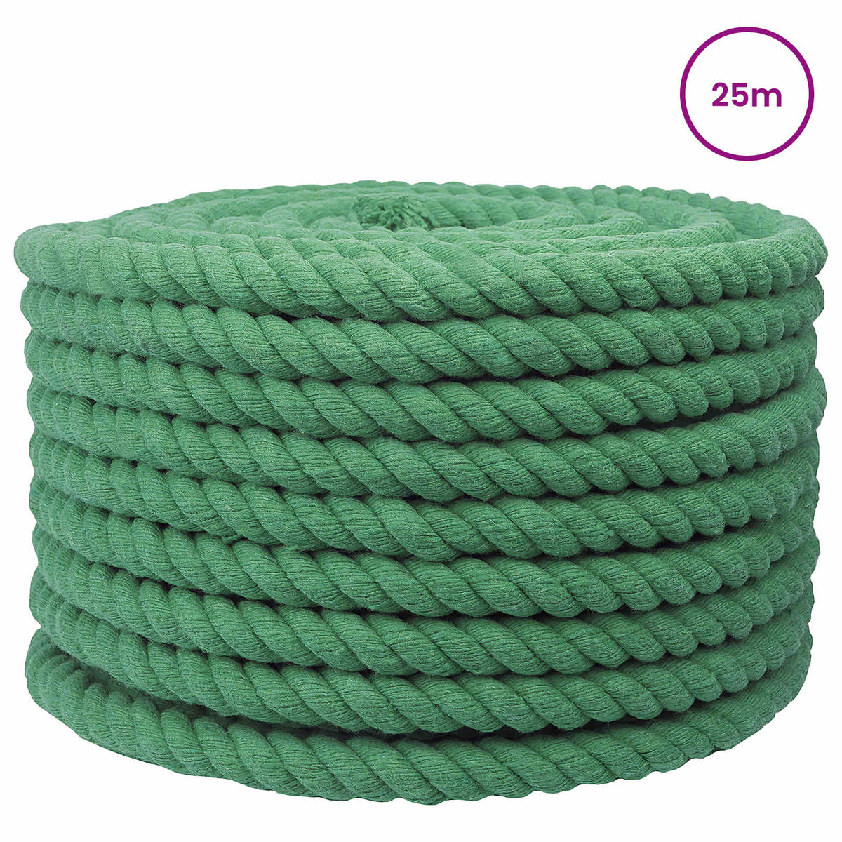Cotton Rope 24 mm 25 m Green 100% Cotton