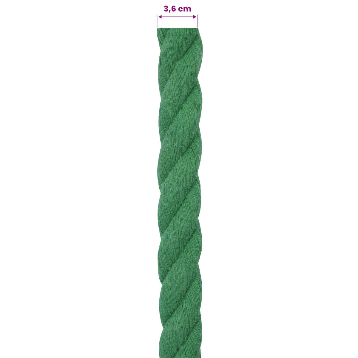 Cotton Rope 36 mm 5 m Green 100% Cotton