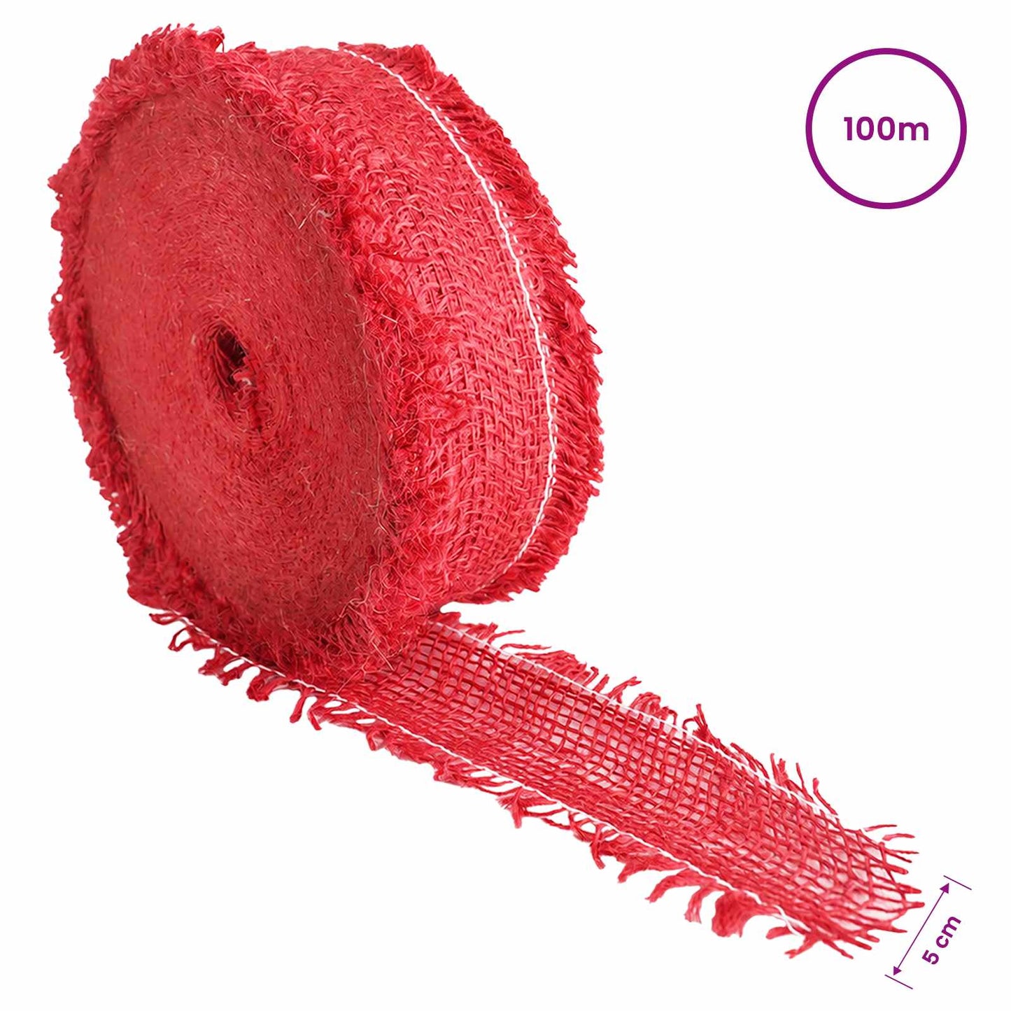 Jute Roll Red 5 x 10000 cm