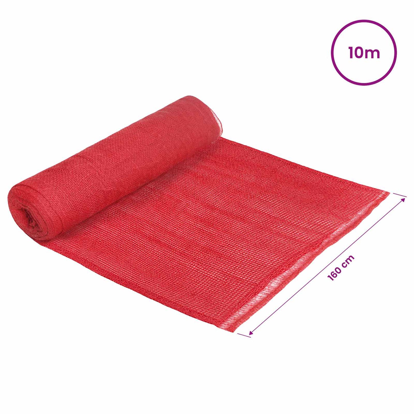 Jute Roll 160 x 1000 cm Red