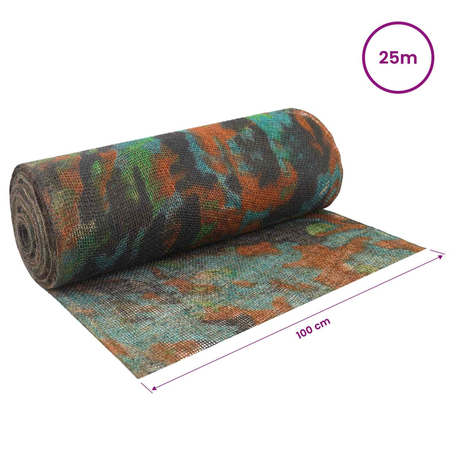 Jute Roll 100 x 2500 cm Camouflage