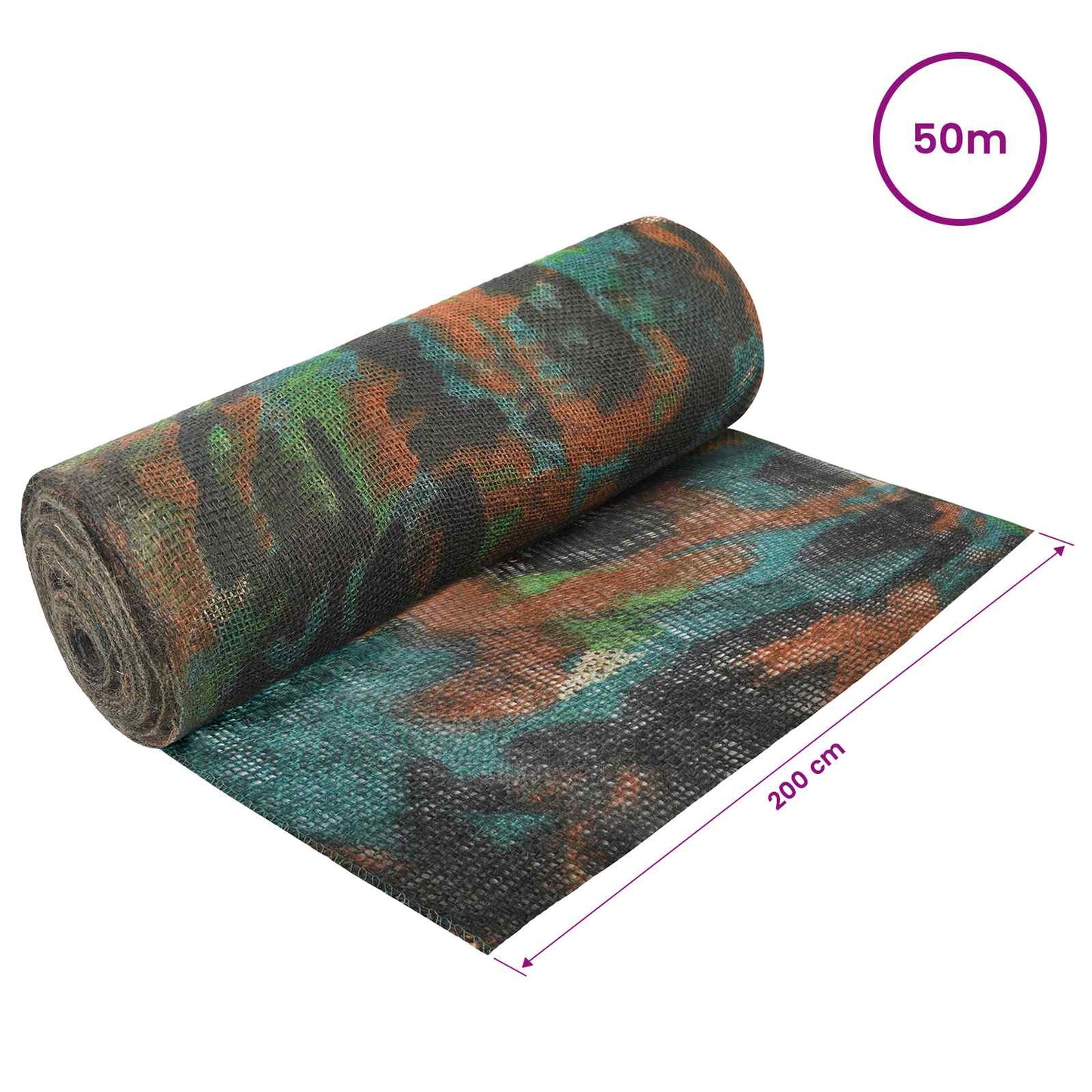 Jute Roll 200 x 5000 cm Camouflage