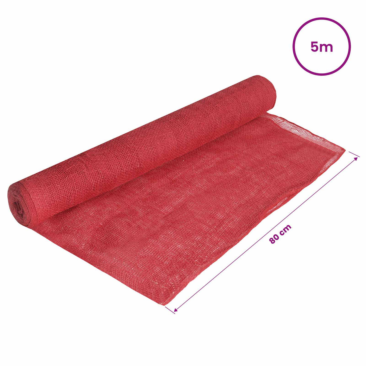 Jute Roll 160 x 500 cm Red