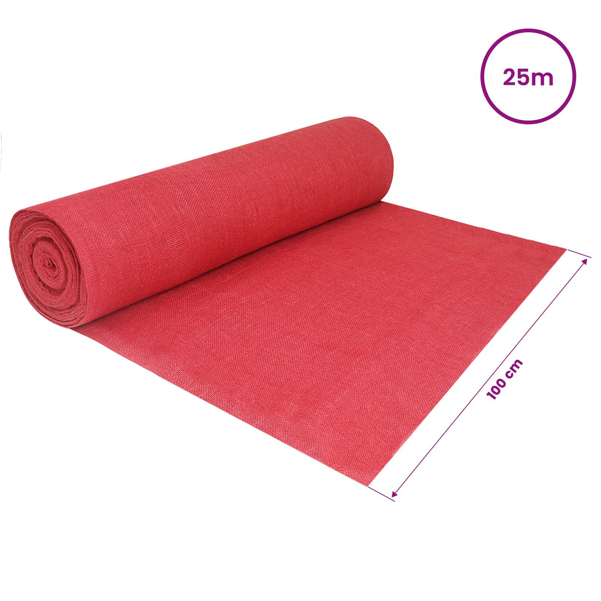 Jute Roll 200 x 2500 cm Red