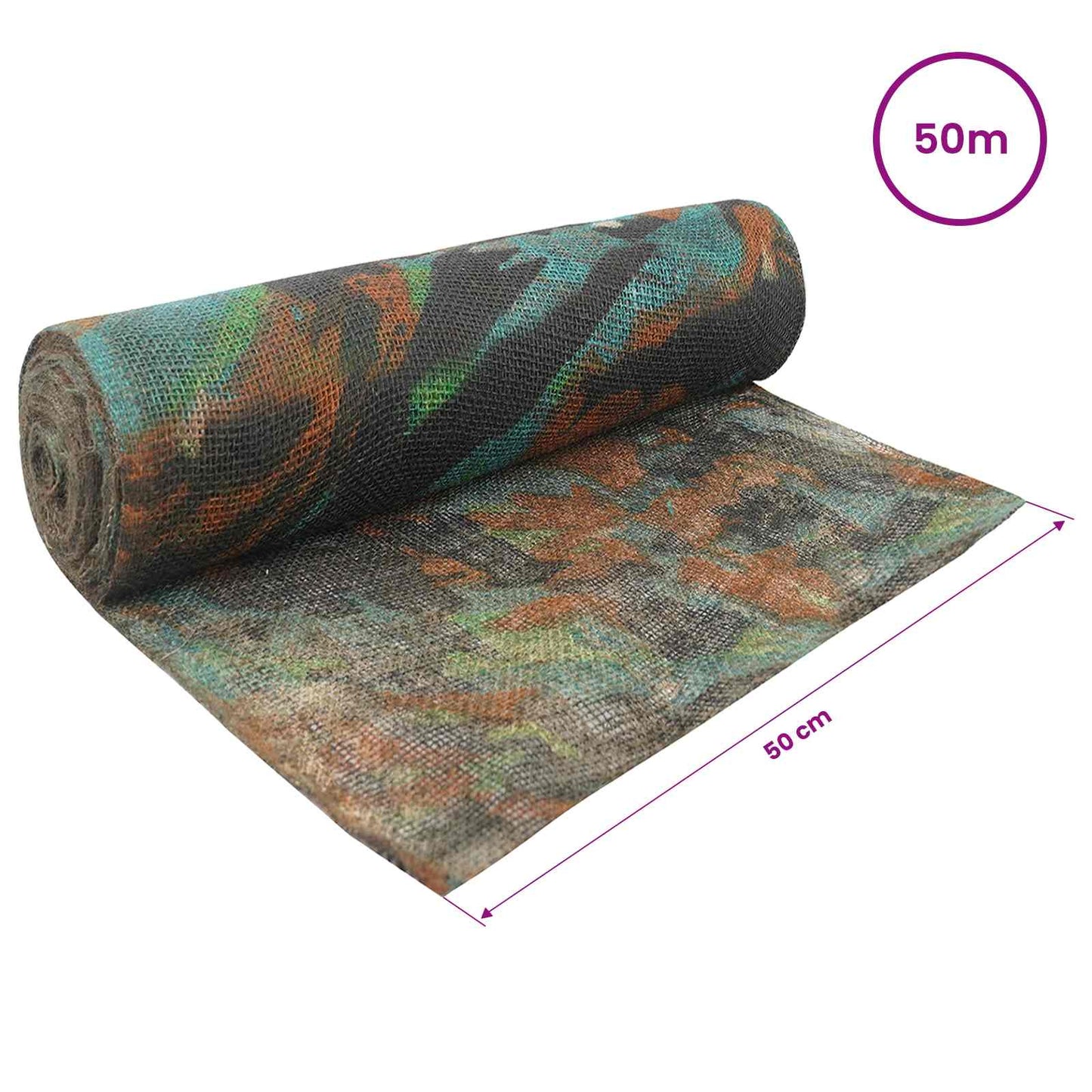 Jute Roll 50 x 5000 cm Camouflage