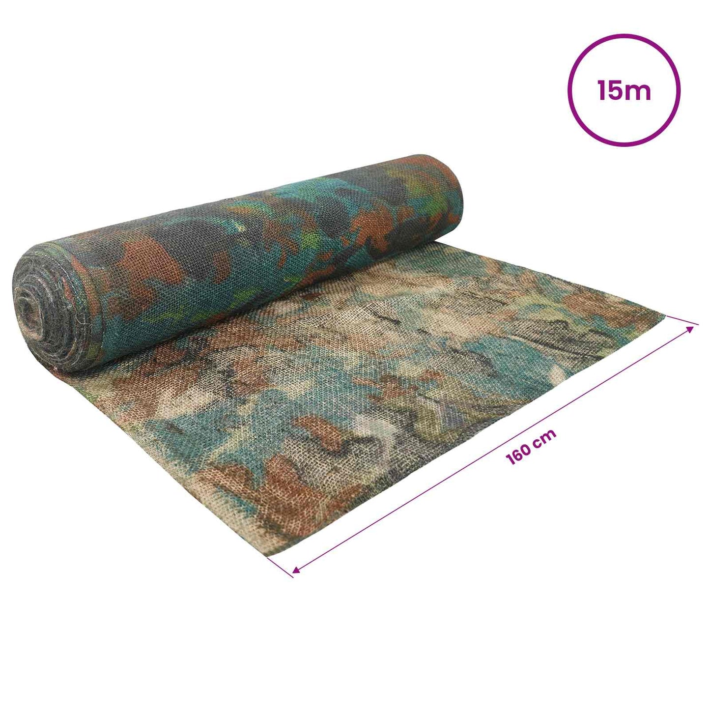 Jute Roll 160 x 1500 cm Camouflage