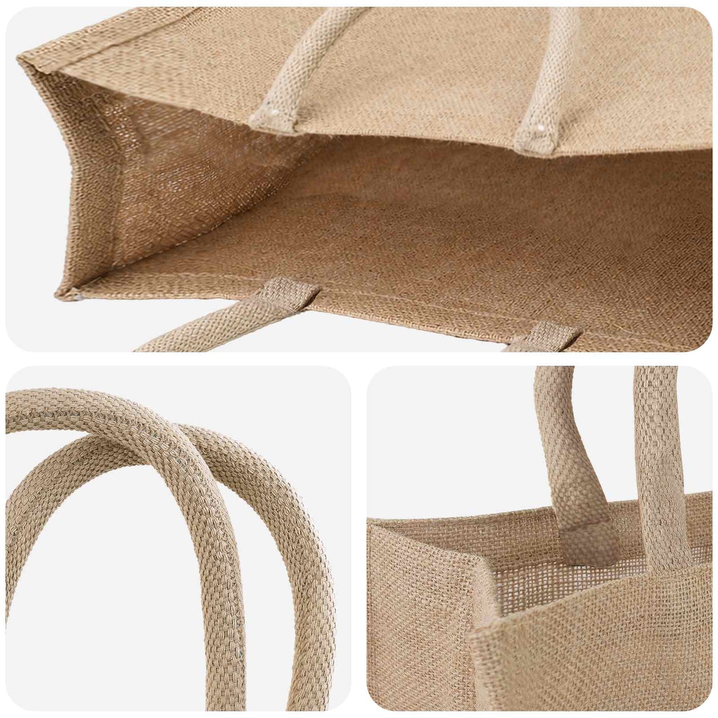 Jute Handbags 50 pcs Natural 42 x 33 x 19 cm 100% Tossa Jute