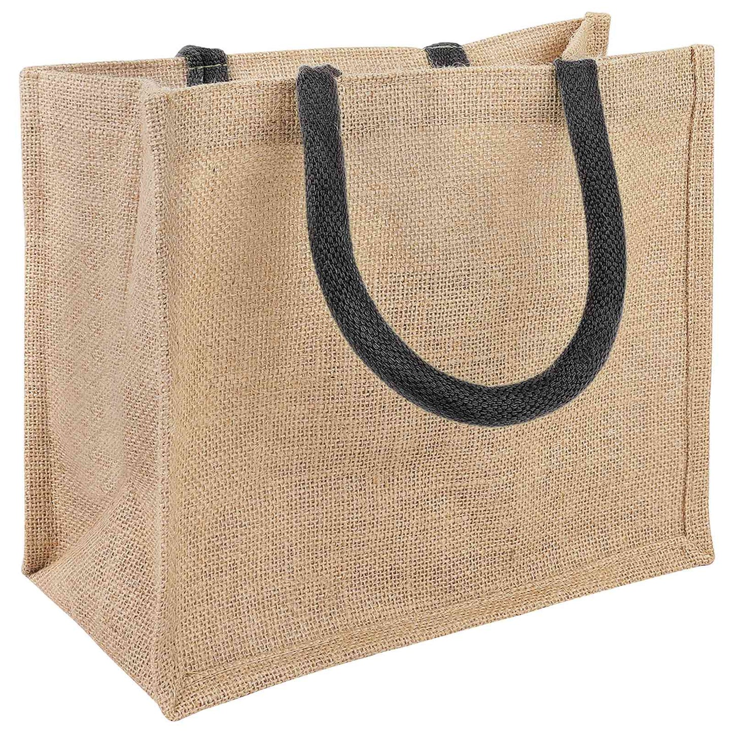 Jute Handbags 5 Natural and Black 26 x 22 x 14 cm