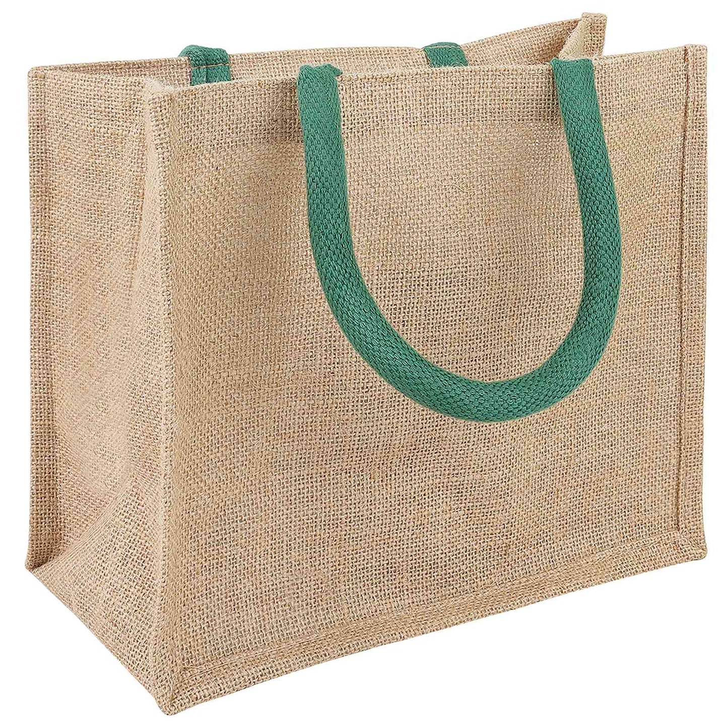 Jute Handbags 5 Natural and Green 26 x 22 x 14 cm