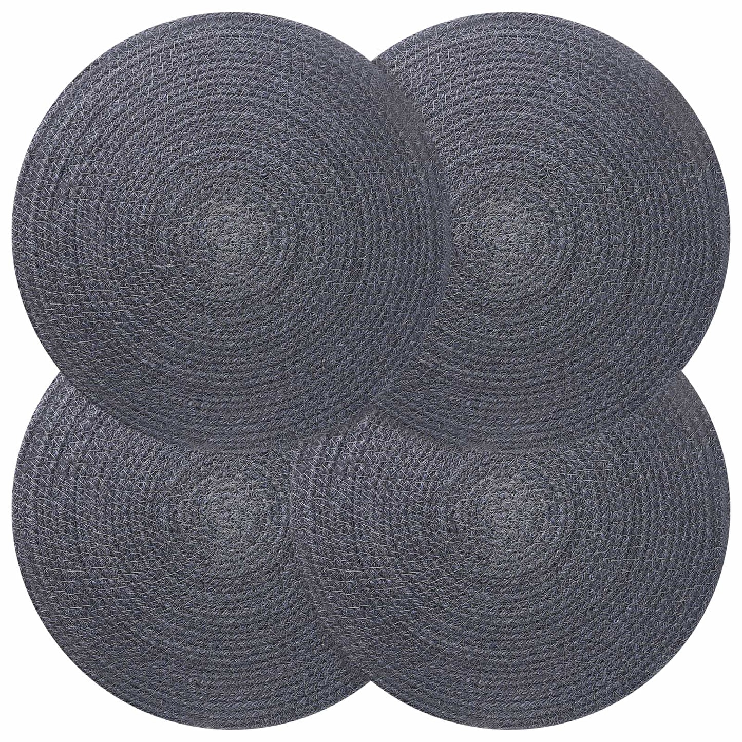 Jute Placemets 4 pcs Dark grey 100% Tossa Jute