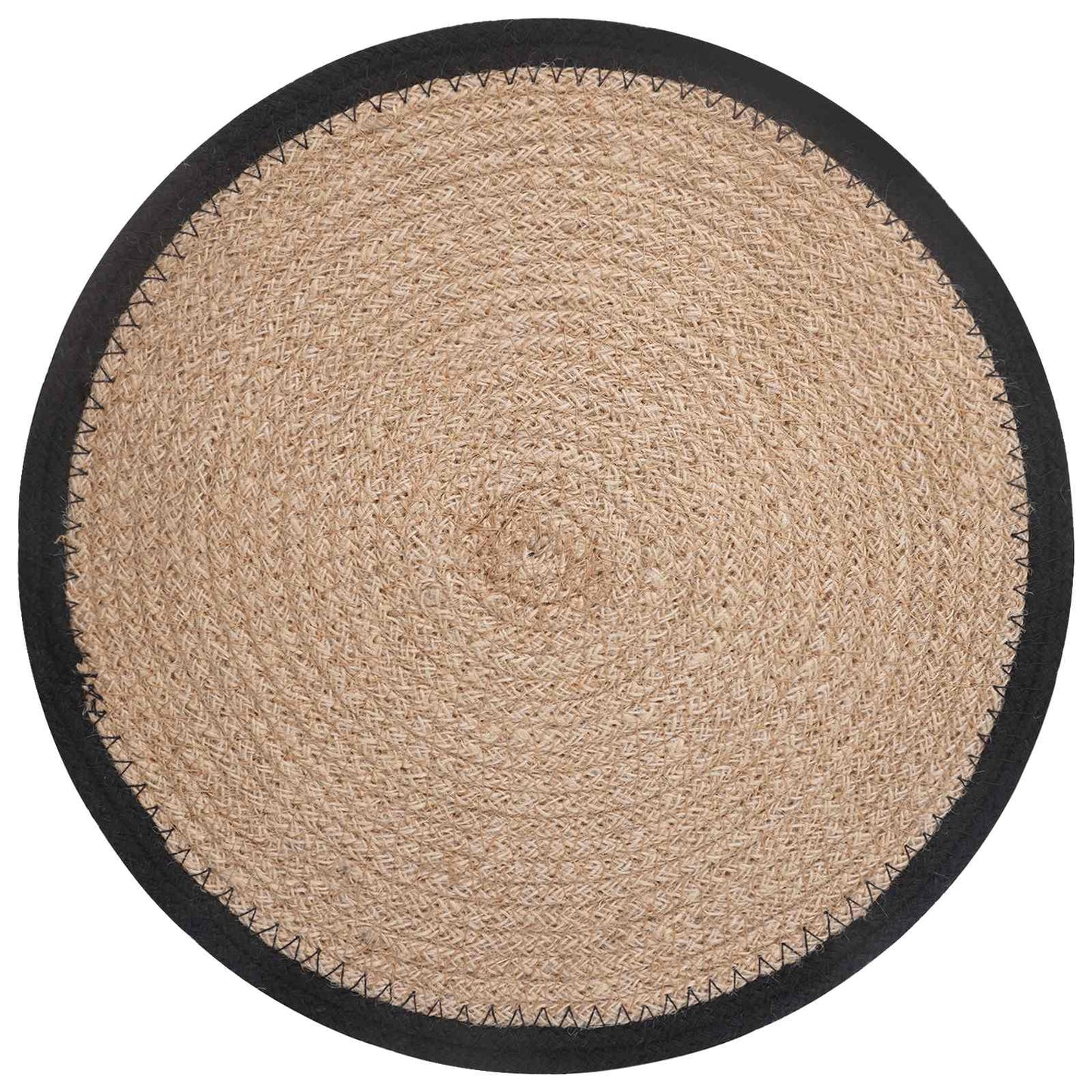 Jute Placemets 12 pcs Natural and Black 100% Tossa Jute