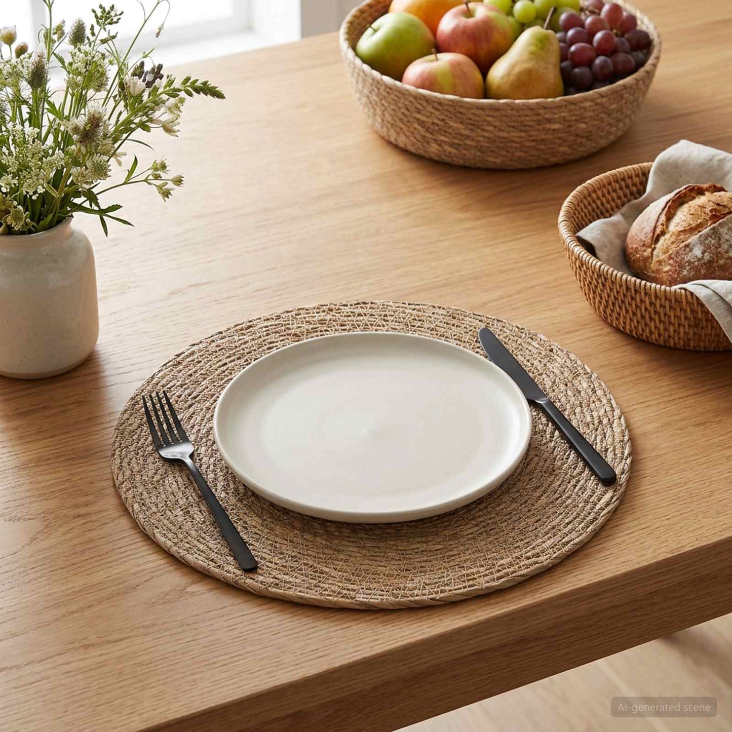 Seagrass Placemets 6 pcs Natural 100% Seagrass