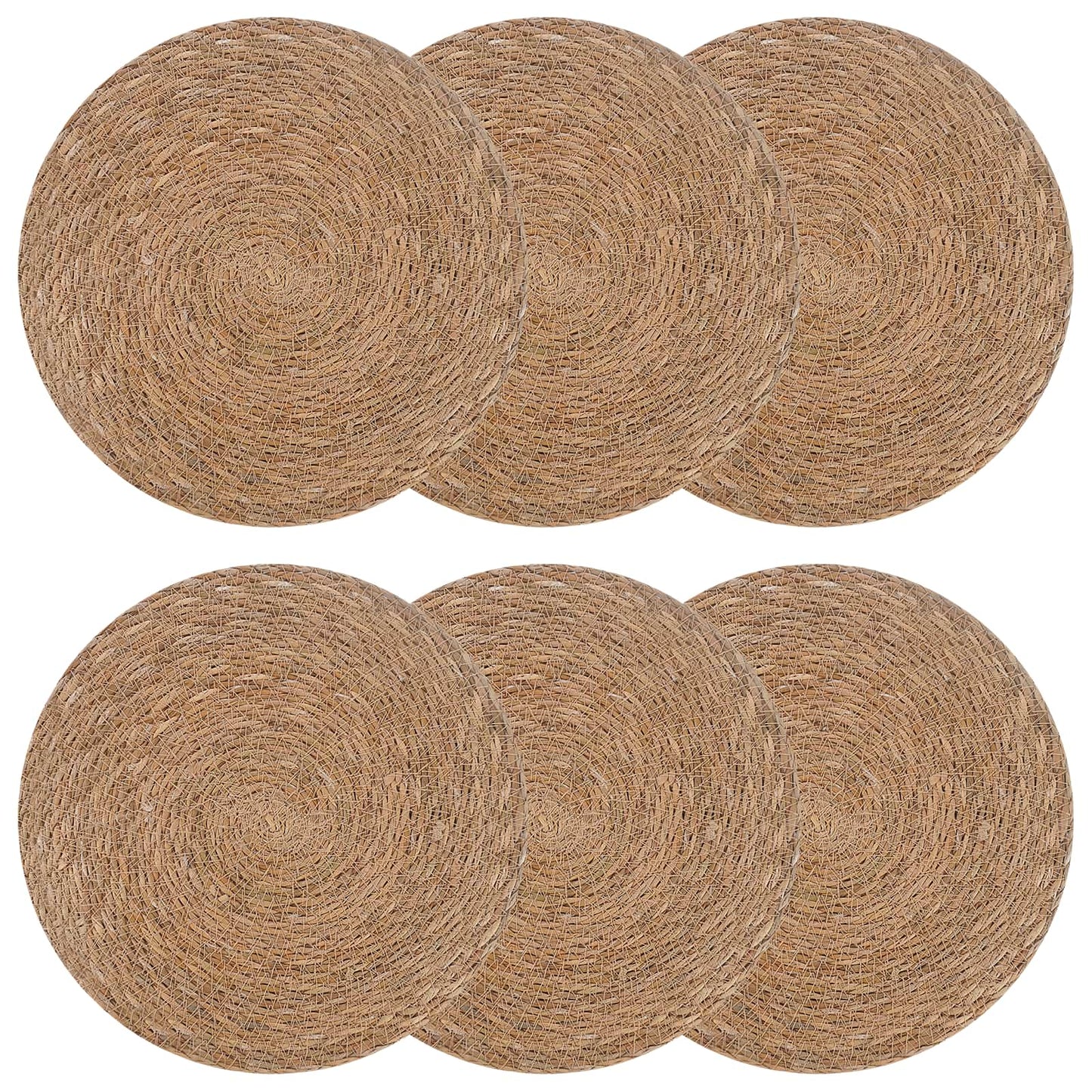 Seagrass Placemets 6 pcs Natural 100% Seagrass