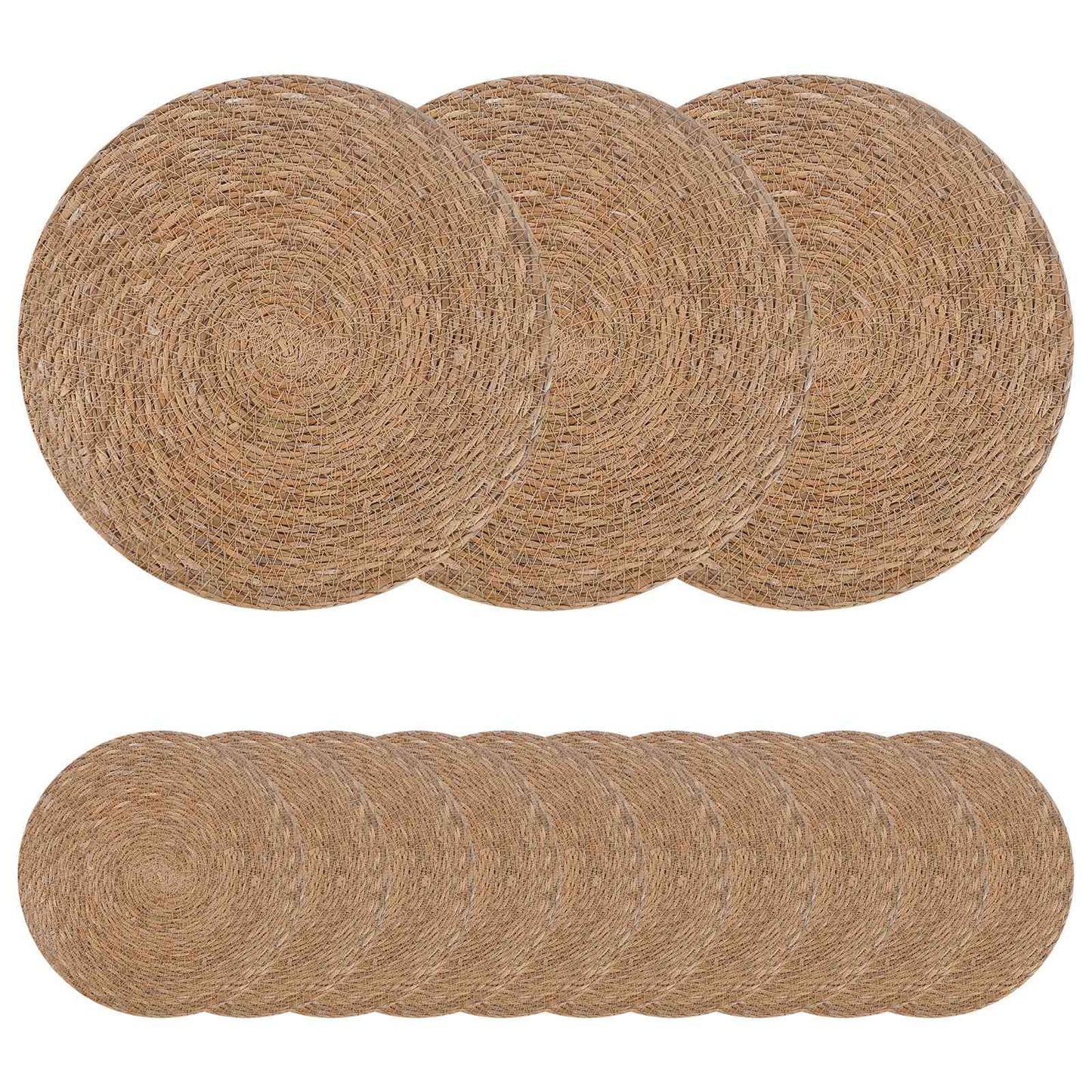Seagrass Placemets 50 pcs Natural Ø 30 cm 100% Seagrass