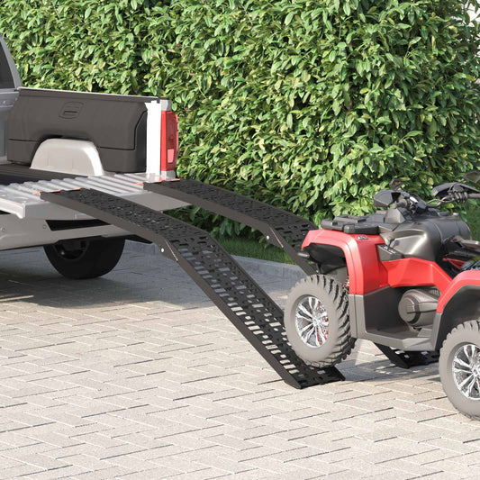 Foldable Motorcycle Ramp 340 kg per ramp 2 pcs Black